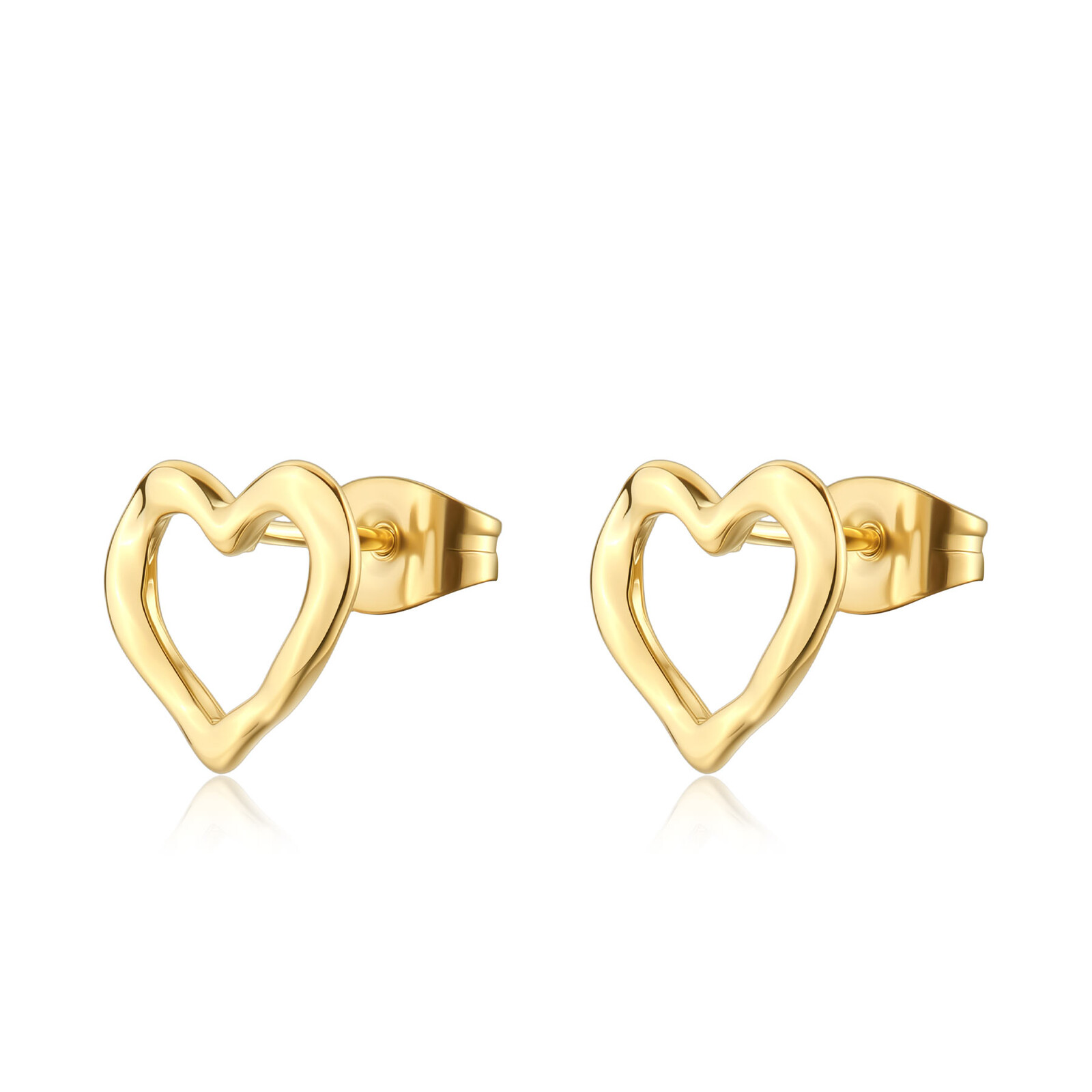S'Agapõ Luxusní pozlacené náušnice ve tvaru srdce Emotion SMO22