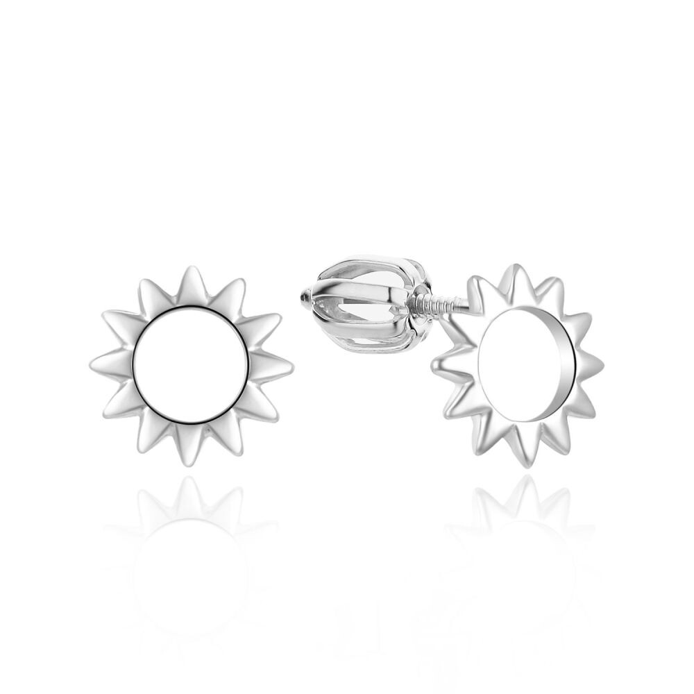MOISS Stříbrné náušnice pecky Slunce E0004485