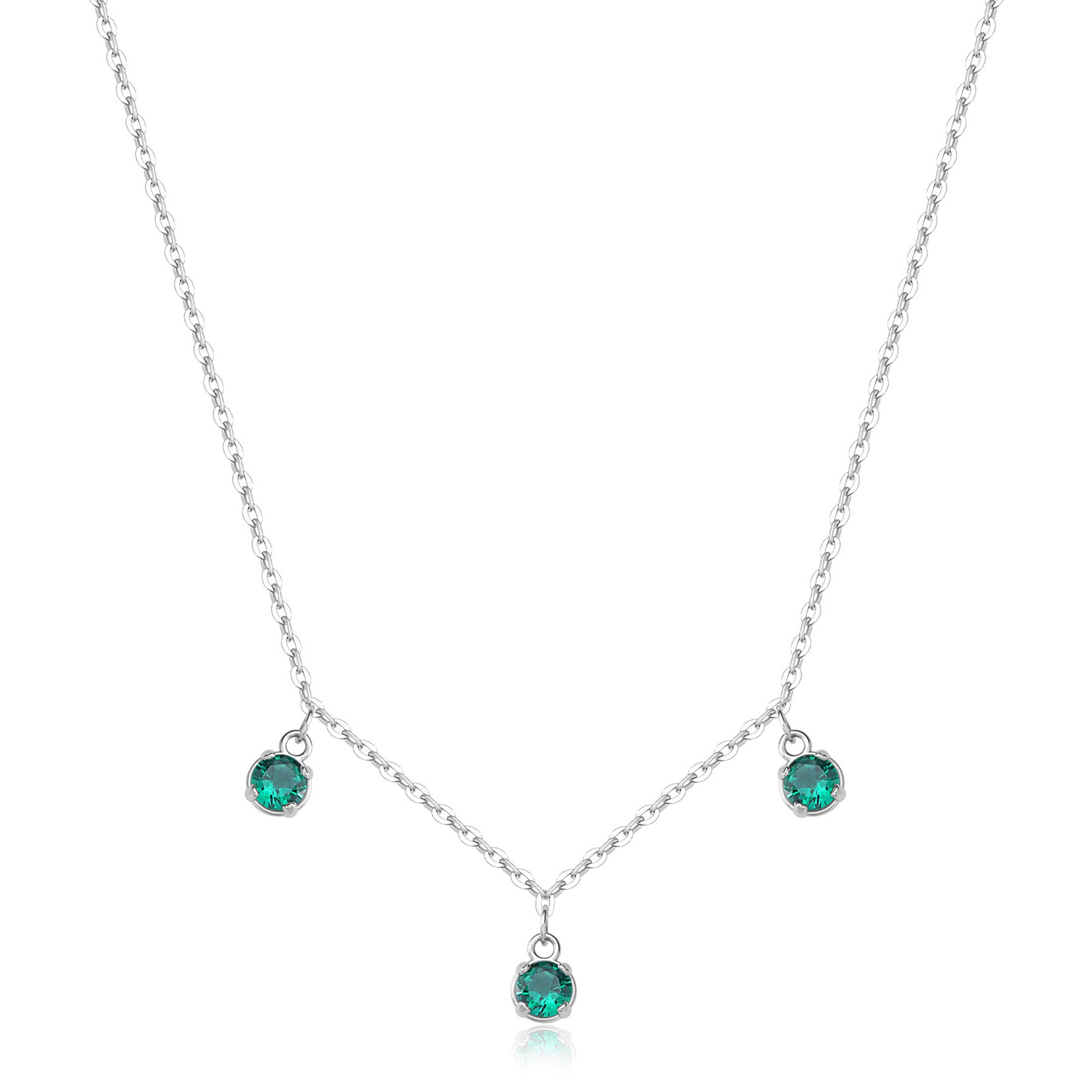 S'Agapõ Něžný náhrdelník se zirkony Dazzly SDZ144