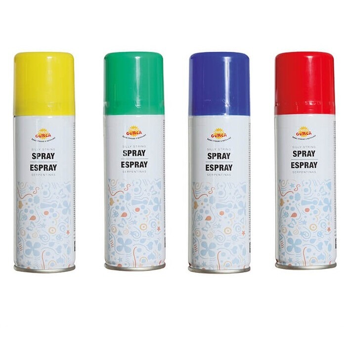 Serpentýny ve spreji mix barev
