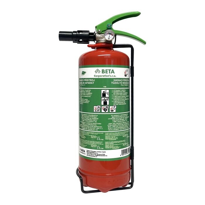 Pěnový hasicí přístroj F2 BETA Weco – 2L bez fluoru ABF, S REVIZÍ Pěnový hasicí přístroj F2 BETA Weco – 2L bez fluoru ABF, S REVIZÍ Kód: 27795