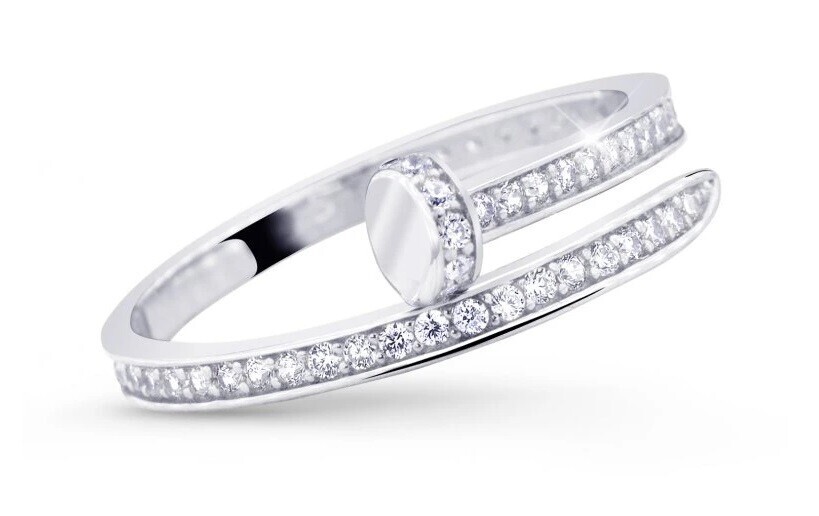 Cutie Diamonds Okouzlující zlatý prsten s diamanty DZ5020-10-X-2 55 mm