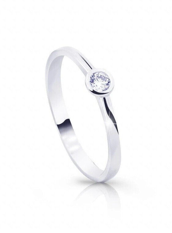 Cutie Diamonds Zásnubní prsten z bílého zlata s diamantem DZ8006-10-X-2 55 mm