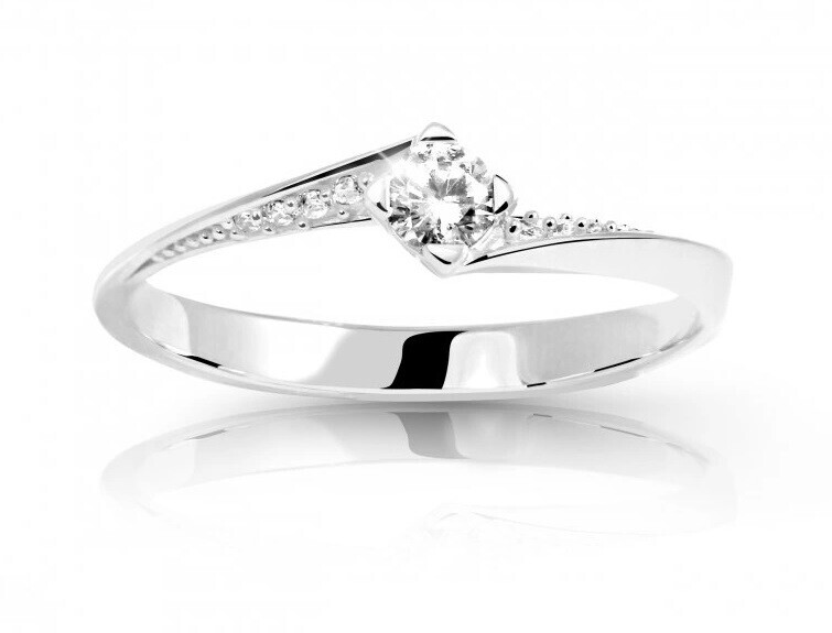 Cutie Diamonds Luxusní prsten z bílého zlata s diamanty DZ6710-2101-10-X-2 50 mm