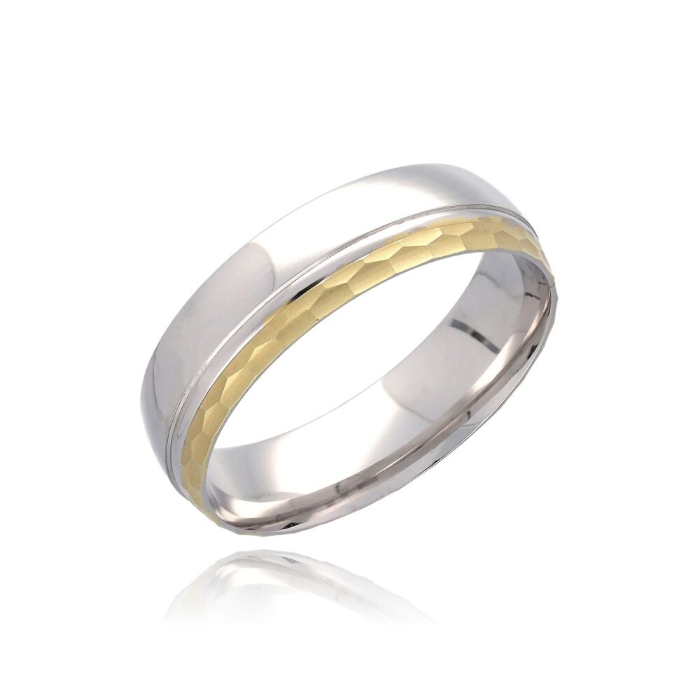 MOISS Pozlacený stříbrný prsten RL000013-P 68 mm