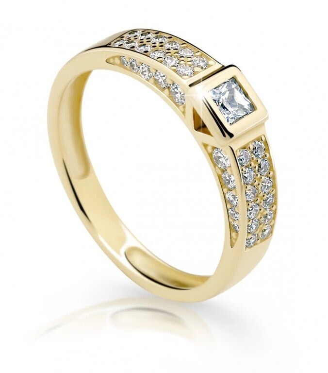 Cutie Diamonds Třpytivý prsten ze žlutého zlata s diamanty DZ6715-2361-10-X-1 57 mm