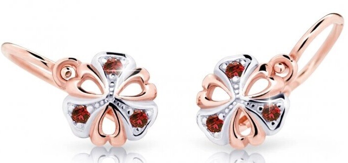 Cutie Jewellery Dětské bicolor náušnice z růžového zlata C2230-10-X-4 červená