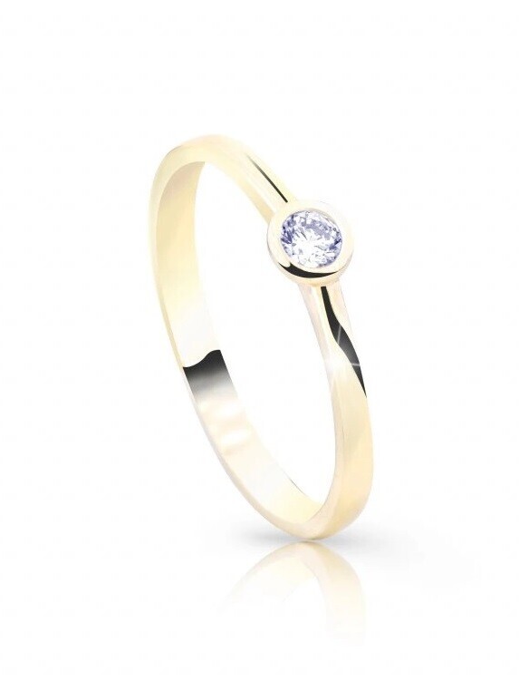 Cutie Diamonds Zásnubní prsten ze žlutého zlata s diamantem DZ8006-10-X-1 52 mm