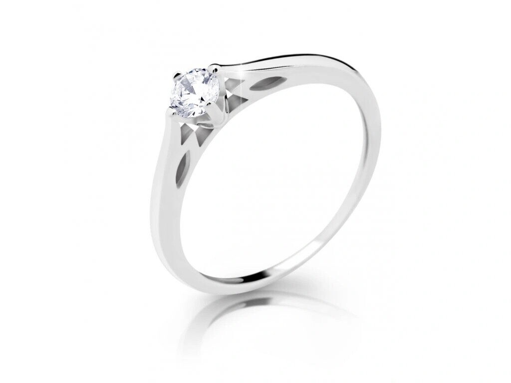 Cutie Jewellery Něžný zásnubní prsten z bílého zlata Z6887-2411-10-X-2 51 mm