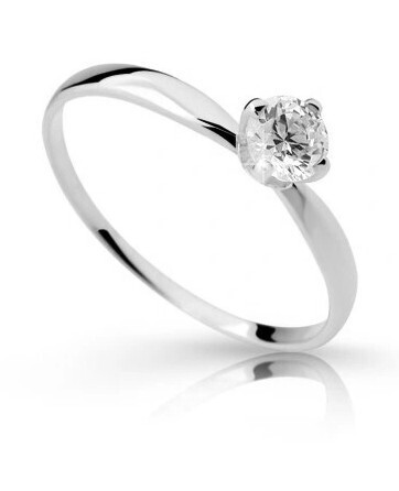Cutie Diamonds Půvabný prsten z bílého zlata s diamantem DZ6726-2365-10-X-2 55 mm