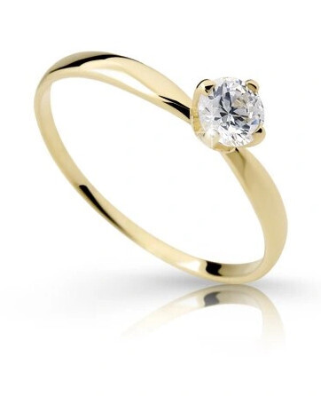 Cutie Diamonds Půvabný prsten ze žlutého zlata s diamantem DZ6726-2365-10-X-1 55 mm
