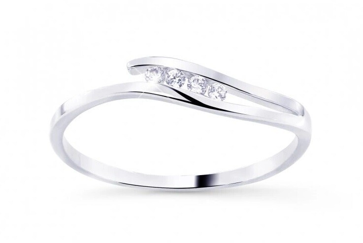 Cutie Diamonds Jemný prsten z bílého zlata s diamanty DZ8026-10-X-2 56 mm