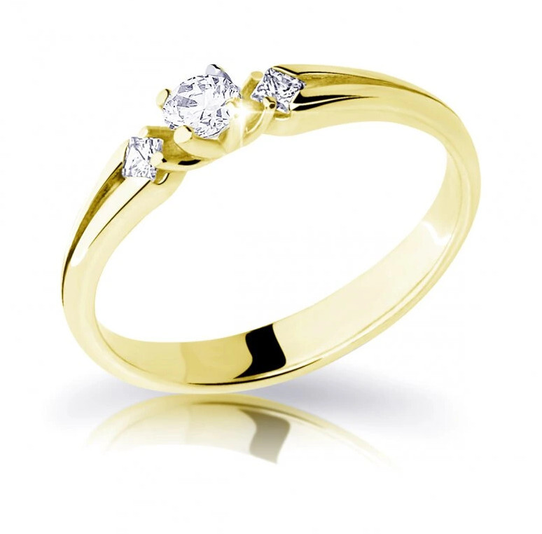 Cutie Diamonds Elegantní zásnubní prsten ze žlutého zlata s diamanty DZ6866-2105-10-X-1 59 mm