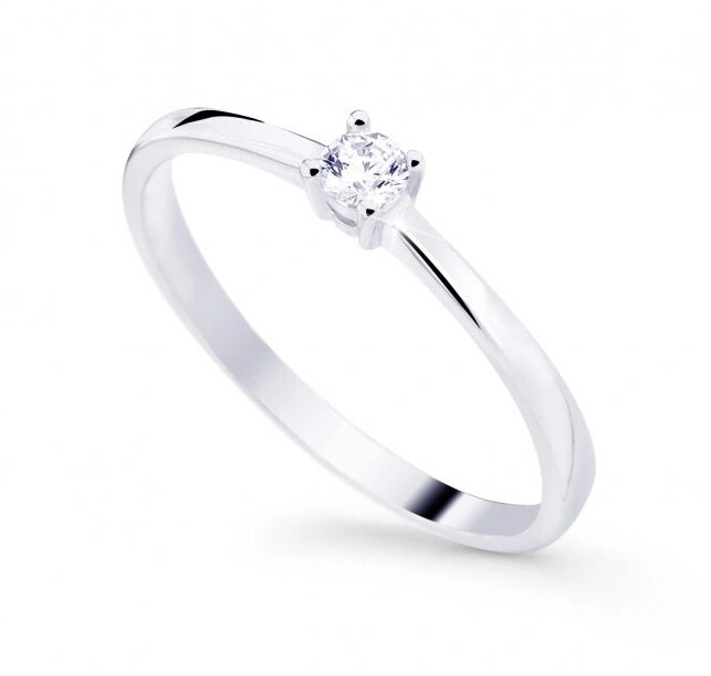 Cutie Jewellery Minimalistický prsten z bílého zlata Z8008-10-X-2 58 mm