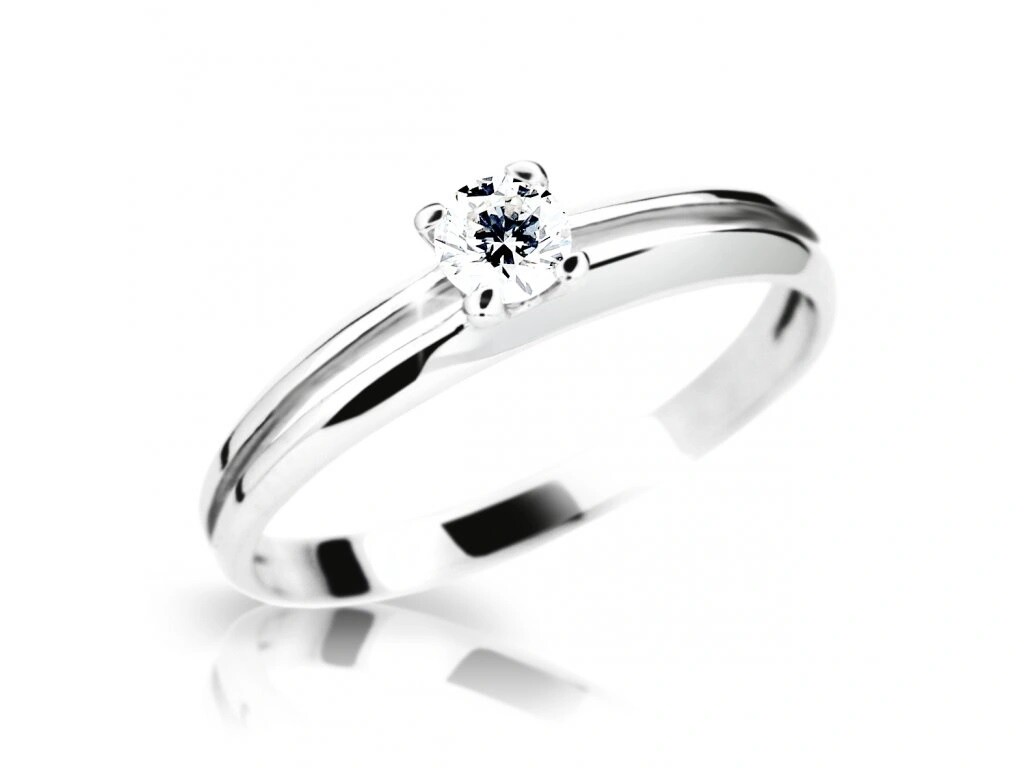 Cutie Jewellery Půvabný zásnubní prsten z bílého zlata Z6880-1272-10-X-2 55 mm