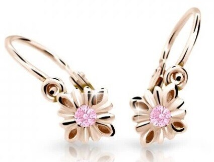 Cutie Jewellery Půvabné dětské náušnice z růžového zlata C2261-10-X-4 růžová