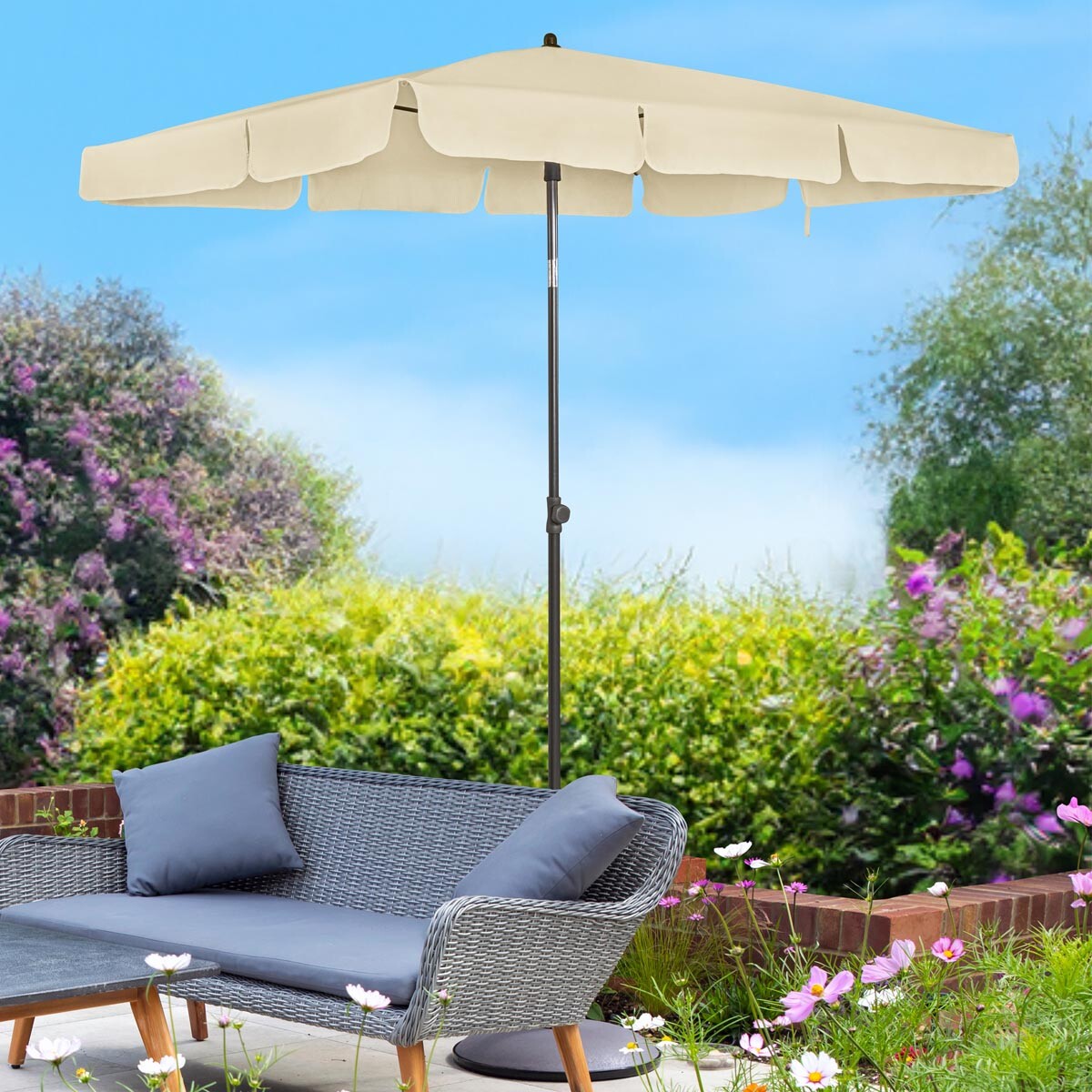 Slunečník UV50+ 140 x 180 cm, béžový