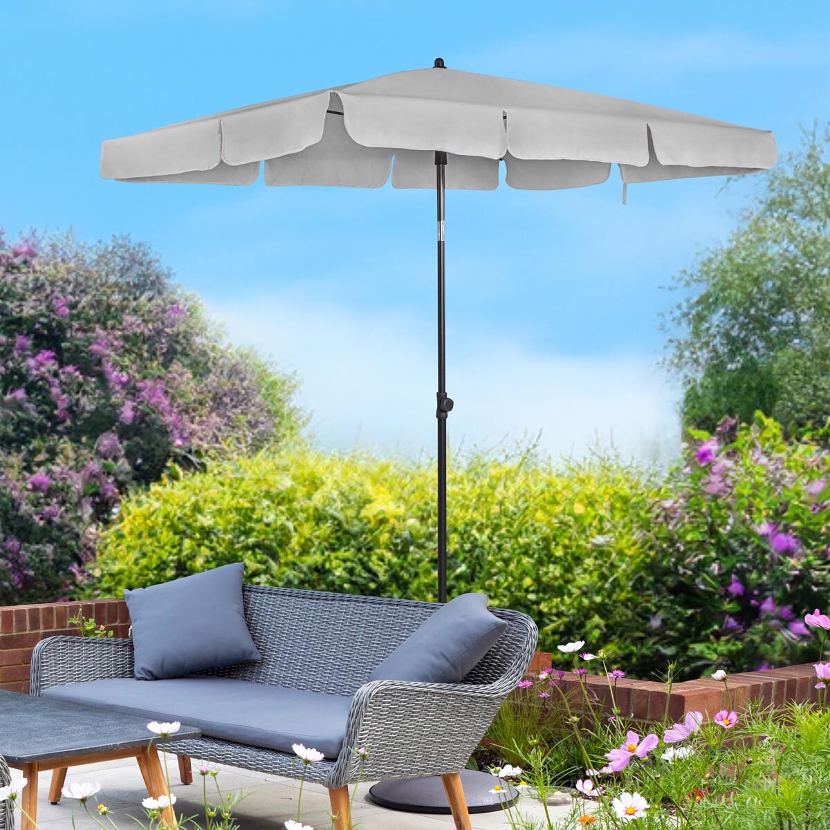 Slunečník UV50+ 140 x 180 cm, šedý