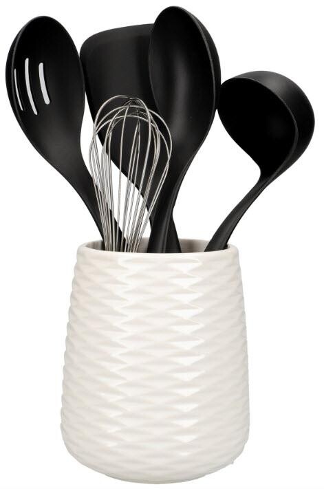 KitchenAid 6dílná sada náčiní s nádobou černá KQG561BXOBE