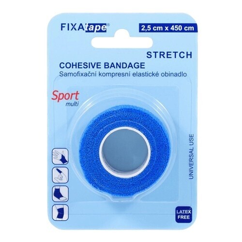 FIXAtape STRETCH samofix.ob.2.5x450cm blister blue