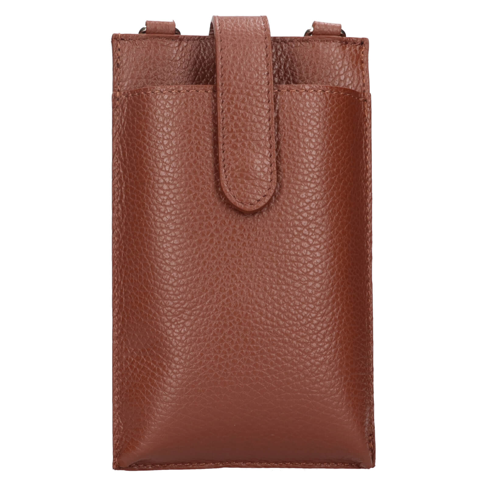 Dámská kožená kabelka na mobil a doklady Italia Dita - hnědá