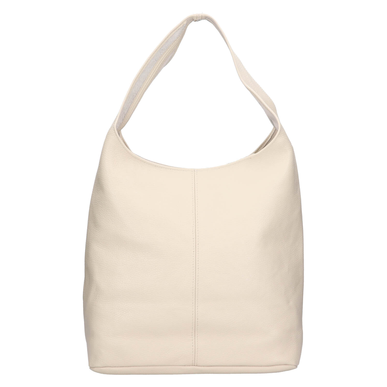 Dámská kožená kabelka přes rameno Italia Margo - krémová