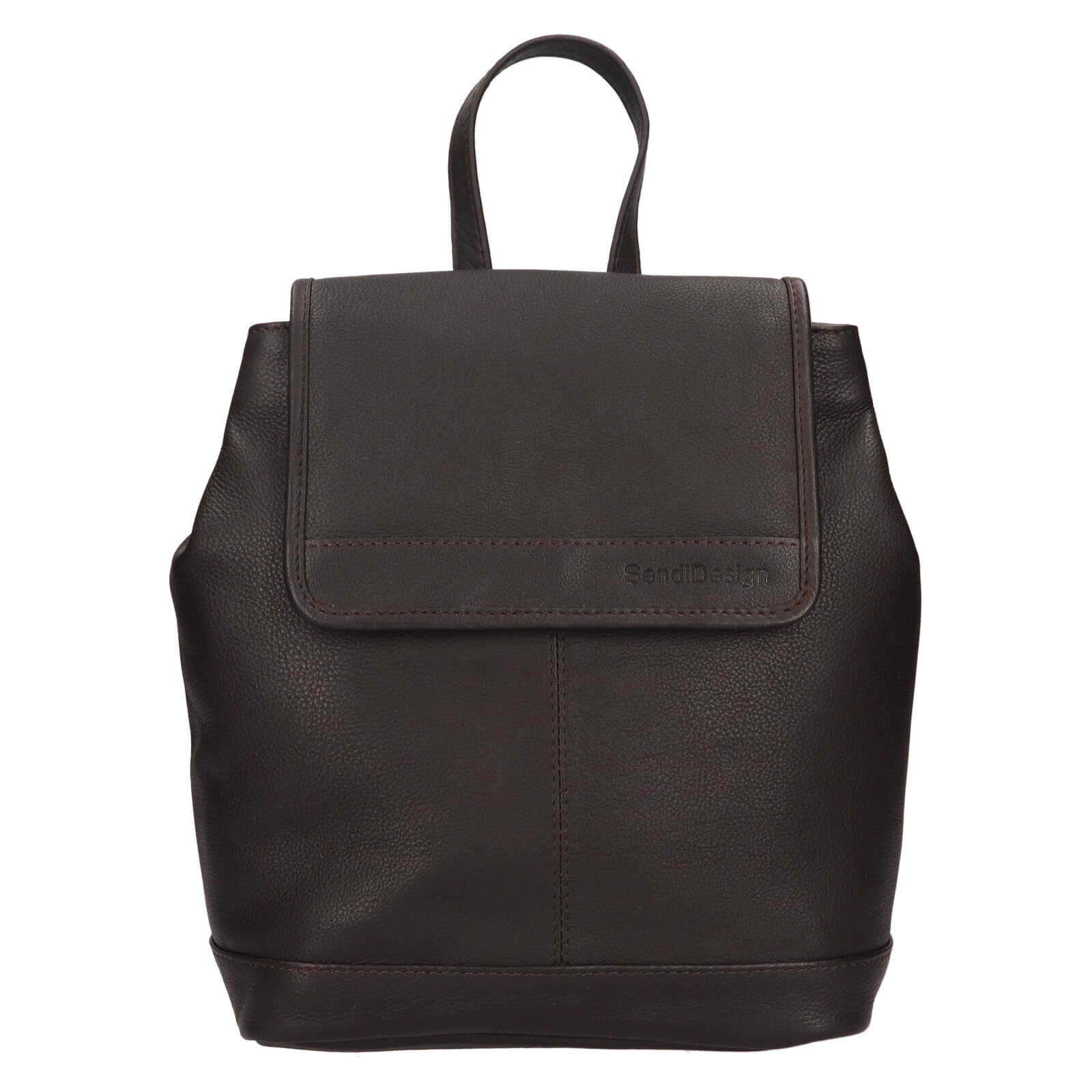 Kožený dámský batoh SendiDesign Apolene - hnědá