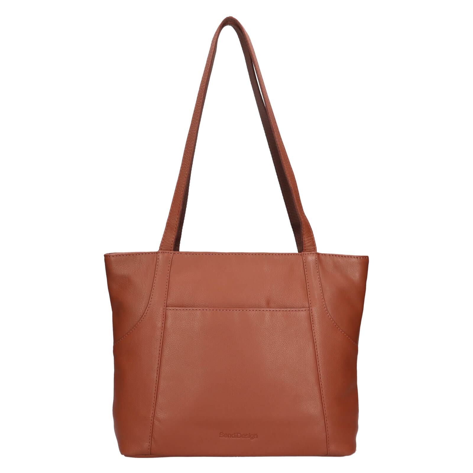 Kožená dámská kabelka přes rameno SendiDesign Marta - koňak