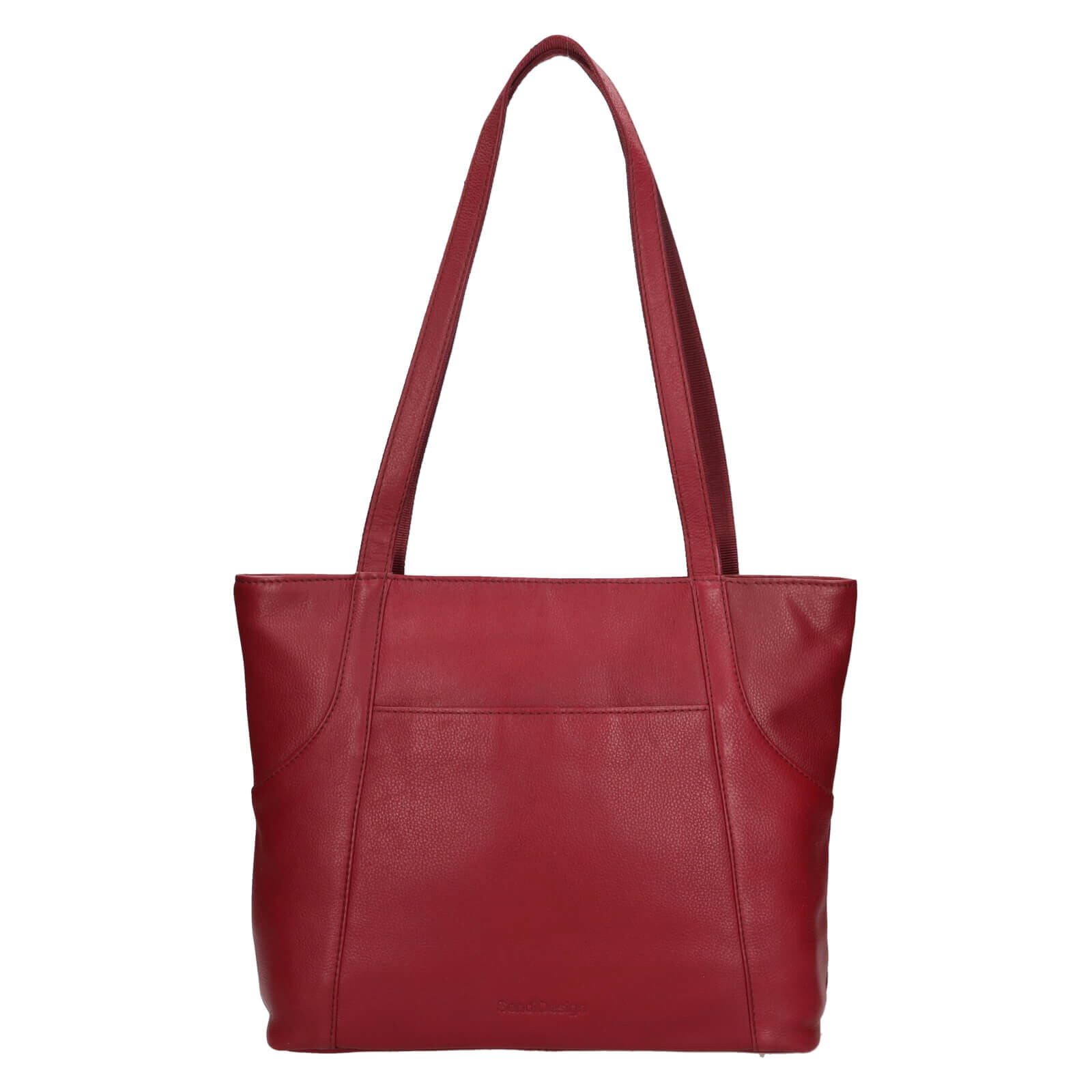 Kožená dámská kabelka přes rameno SendiDesign Marta - vínová