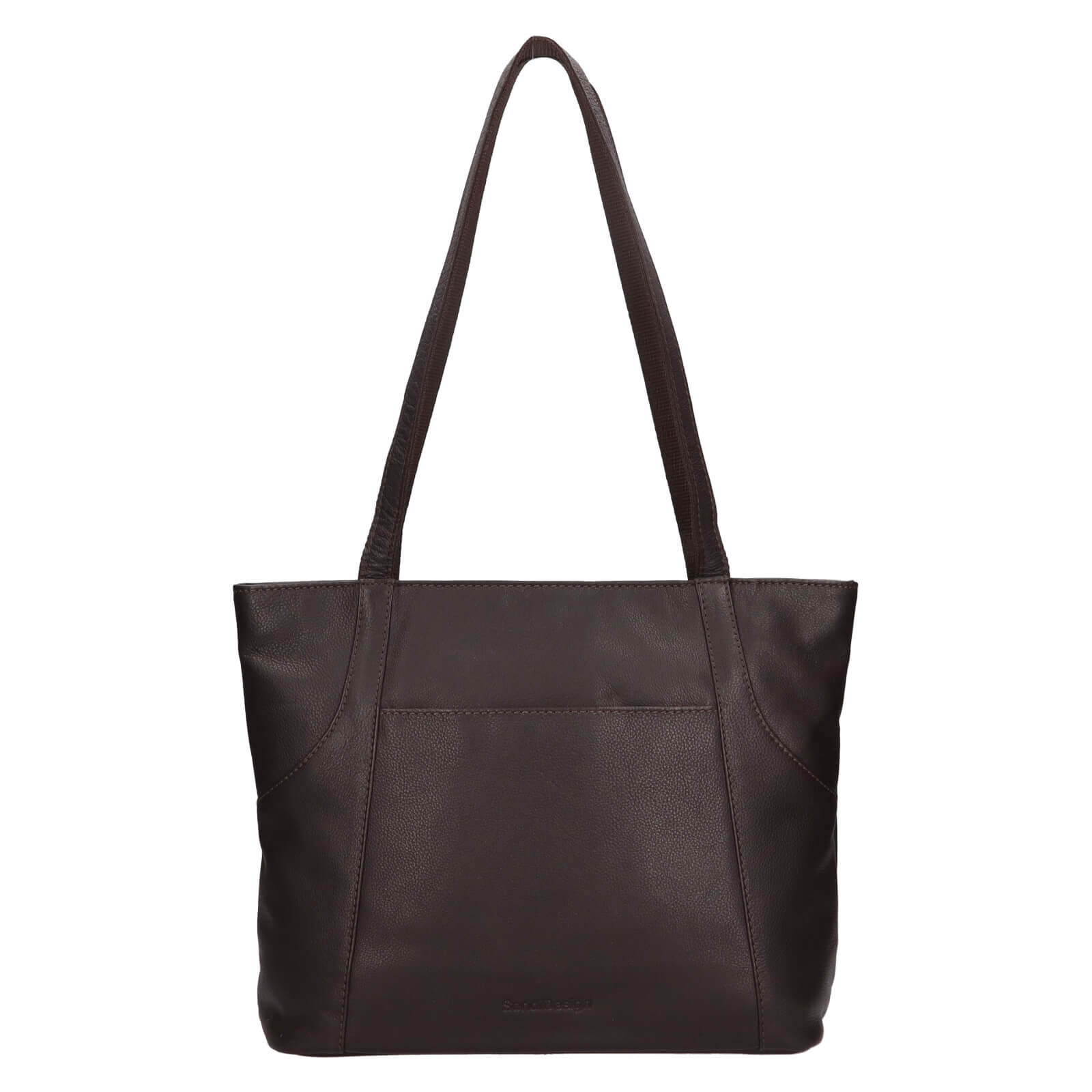 Kožená dámská kabelka přes rameno SendiDesign Marta - hnědá