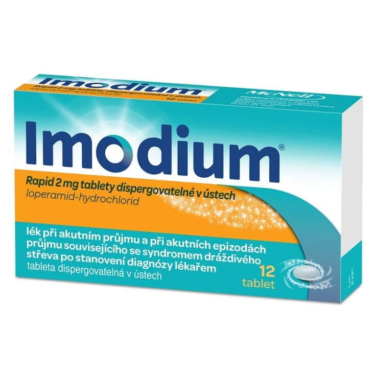 IMODIUM® Rapid 2 mg tablety dispergovatelné v ústech 12 ks