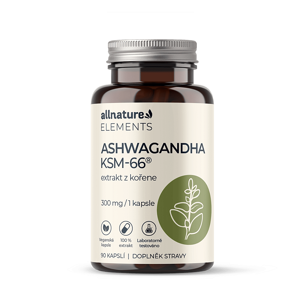 ALLNATURE Elements Ashwagandha KSM-66 90 kapslí
