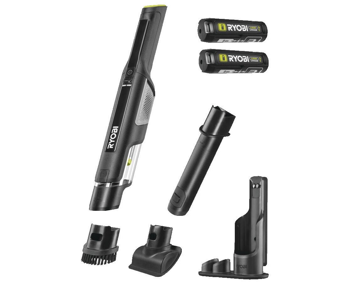Ryobi RHV44-220G USB Lithium aku ruční vysavač s napájecí stanicí 4V 2x2.0Ah