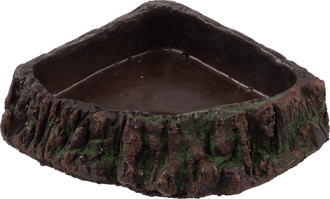 Miska Repti Planet terarijní rohová tmavá 15×15×4cm