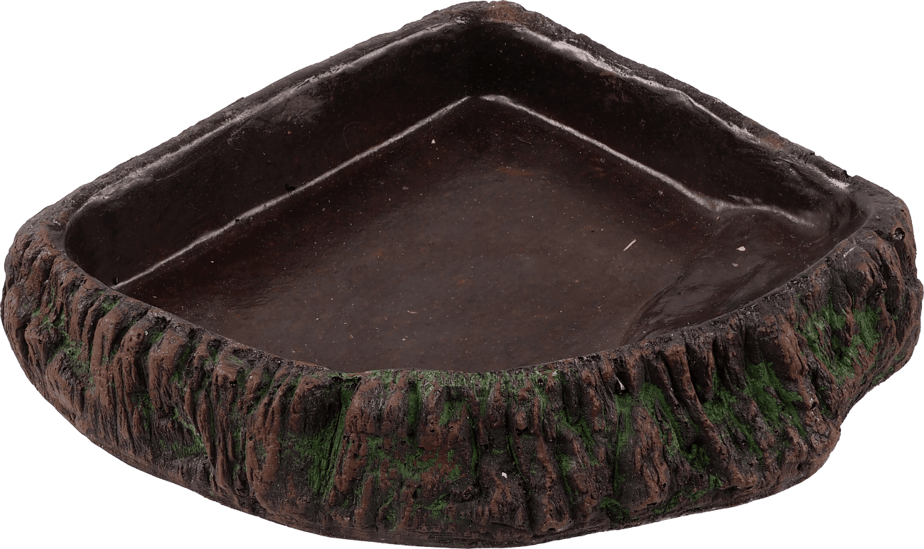 Miska Repti Planet terarijní rohová tmavá 18,5×19×4cm