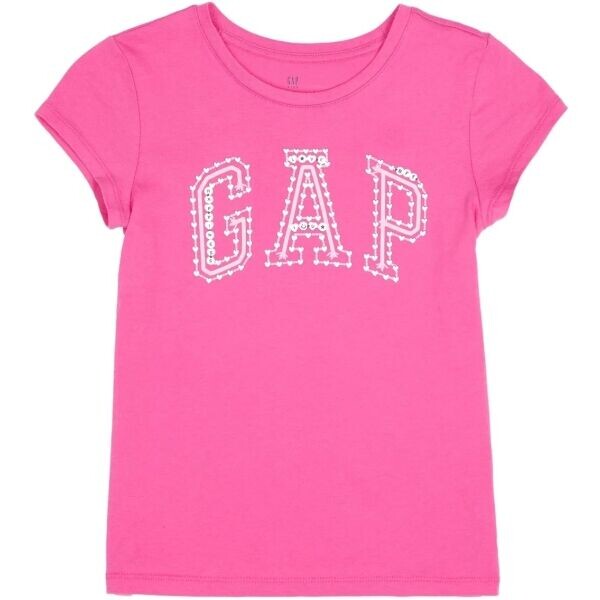 GAP V-FRCH SS LOGO TEE Dětské tričko, růžová, velikost