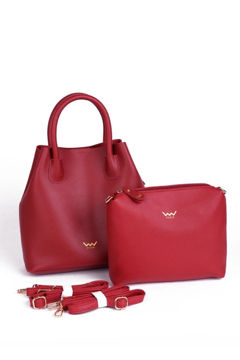 Červený kabelkový set Deena