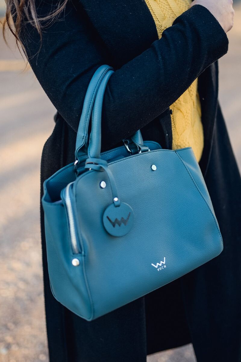 Tyrkysová kabelka do ruky Simela