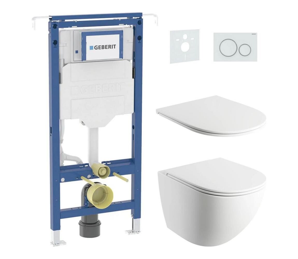 OMNIRES Závěsné WC + prkénko OTTAWA + tlačítko  + podomítkový modul + podložka ON0034+GB0023+GB0014 +GB0028