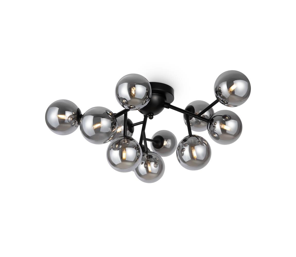Maytoni MOD545CL-12B - Stropní svítidlo DALLAS 12xG9/28W/230V černá/kouřová MOD545CL-12B