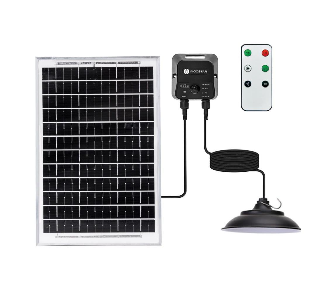 B.V.  - LED Solární lustr na lanku se senzorem LED/3,7V 6000 mAh IP65 + DO B1020135R