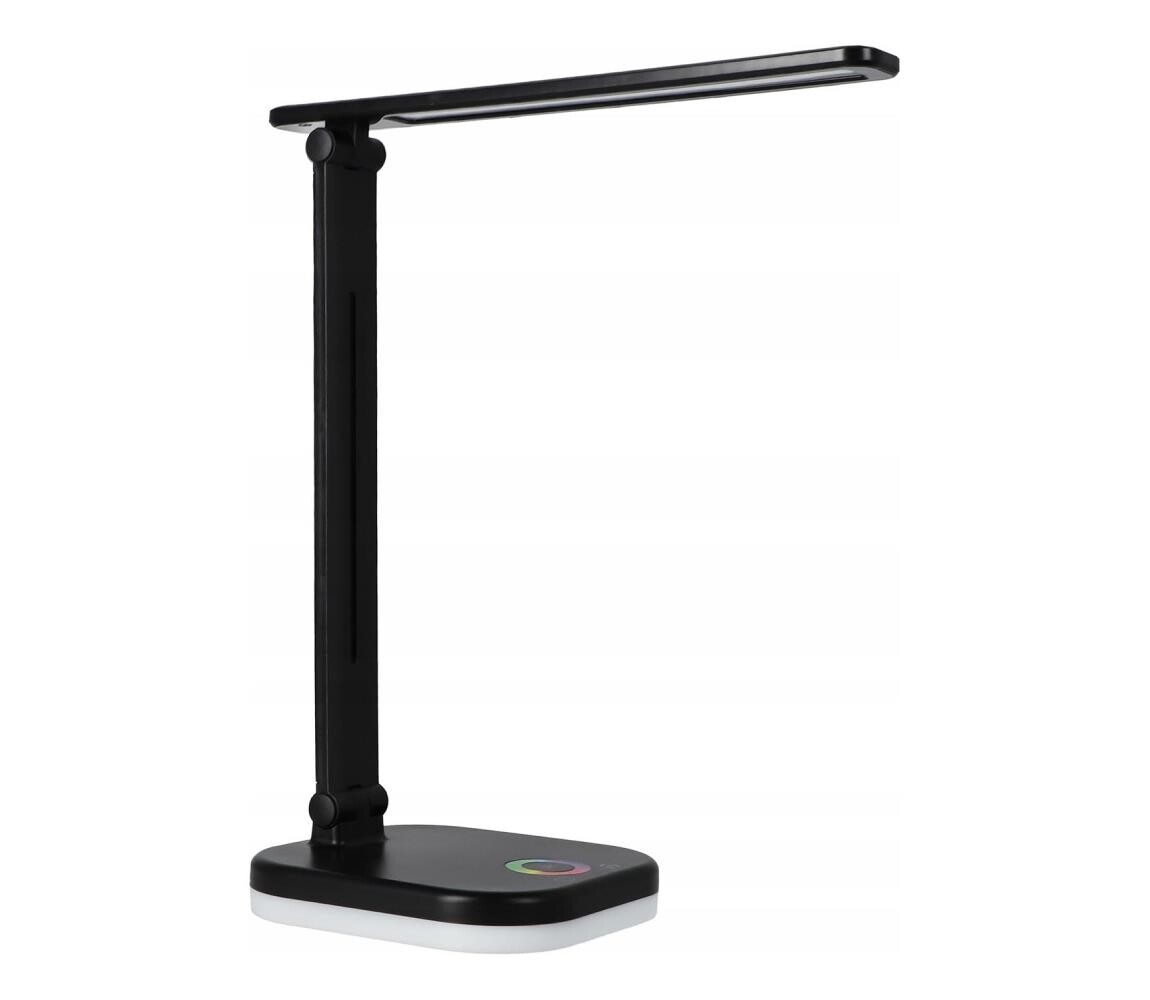 SmartLED LED RGBW Stmívatelná stolní lampa s bezdrátovým nabíjením LED/7W/5V USB černá 1226