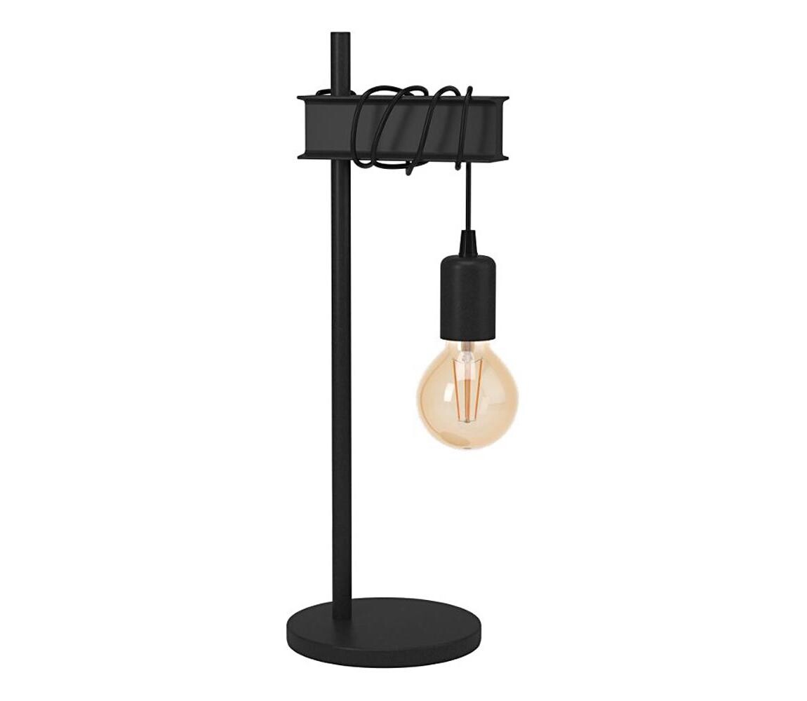 Eglo 43714 - Stolní lampa TOWNSHEND 1xE27/10W/230V černá 43714