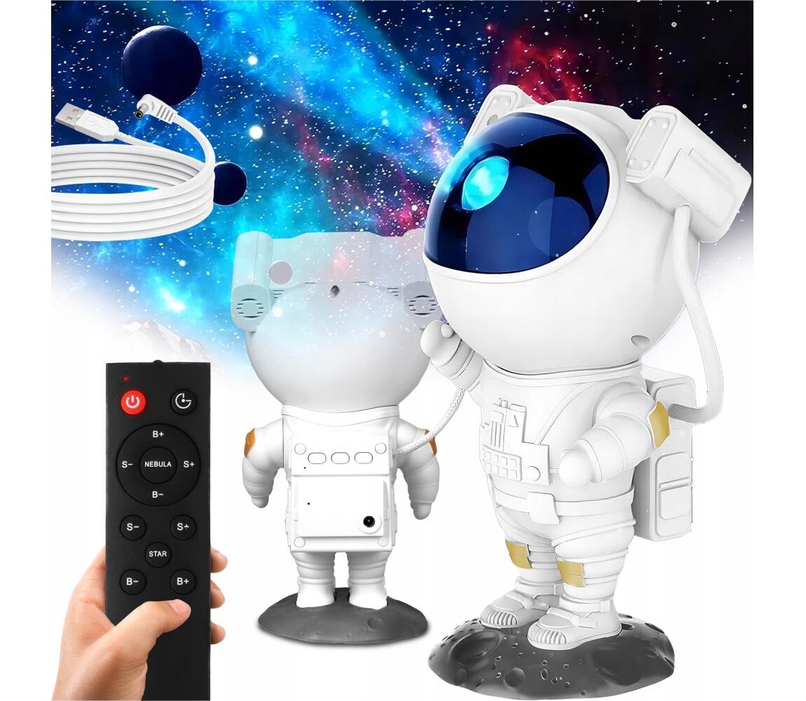 SmartLED LED RGB Projektor LED/5W/5V astronaut + dálkové ovládání 8086