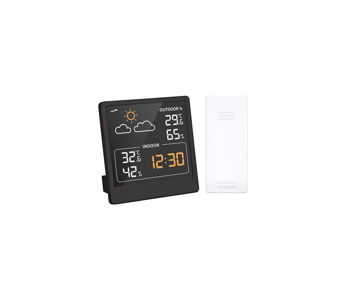 TE48B - Digitální teploměr 5V/2xAAA + 2xAAA černá TE48B