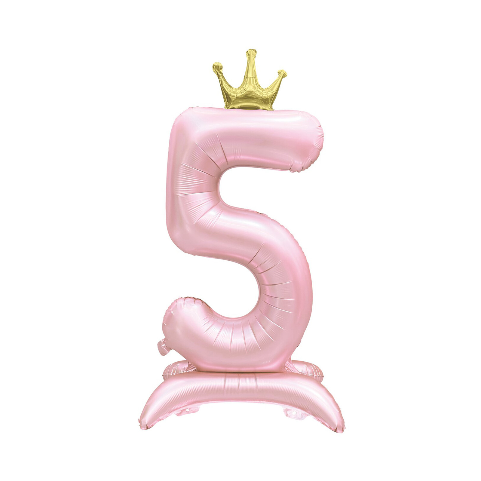 Balónek fóliový Stojící číslo 9 s korunkou světle modré 82 cm Albi