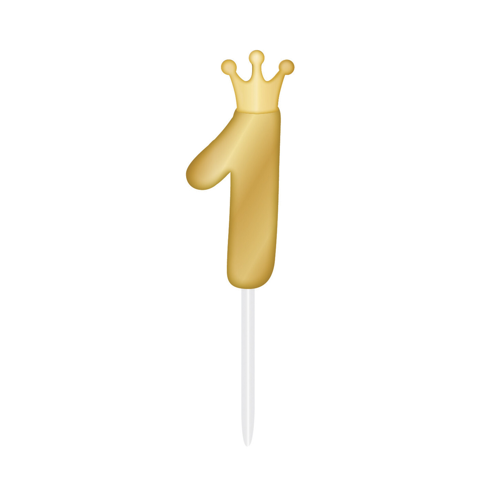 Svíčka dortová světle růžová s korunkou číslo 0 Albi