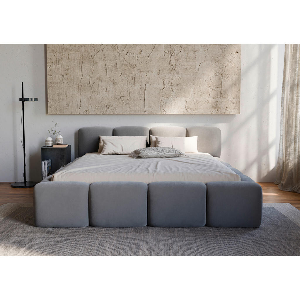 Carryhome ČALOUNĚNÁ POSTEL, 140/200 cm, tmavě šedá