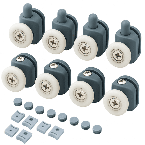 Kolečka pro posuvné dveře sprchových koutů – 8 ks