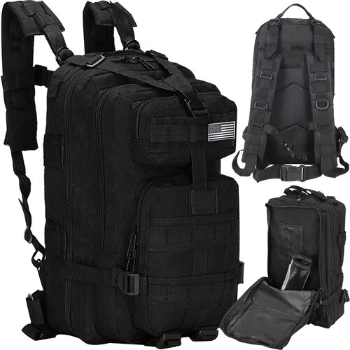 Taktický vojenský batoh XL TRIZAND černý – 35 l